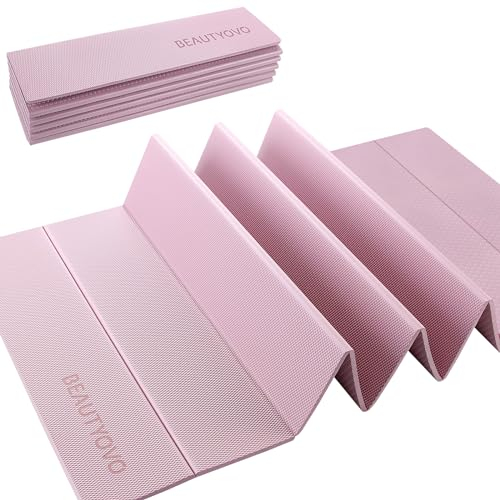 BEAUTYOVO Yogamatte, TPE Yogamatte Faltbar, Yoga Matte Dicker 8mm, Sportmatte Fitnessmatte Rutschfest Groß 183 x 61cm, Trainingsmatte für Draußen und Zuhause