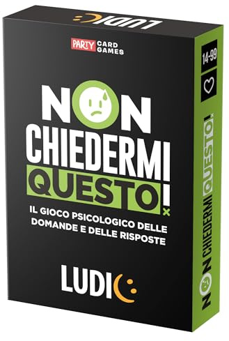 Ludic - Non Chiedermi Questo! Il gioco psicologico delle domande e delle risposte IT58868 Gioco Di Società Formato Viaggio per 3-8 Giocatori