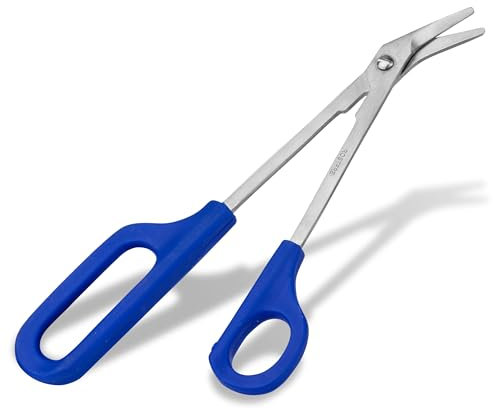 Shehadeh - Ciseaux à ongles extra longs 19,5 cm - Ciseaux à ongles pour ongles des pieds - Ciseaux avec micro-dents - Acier inoxydable