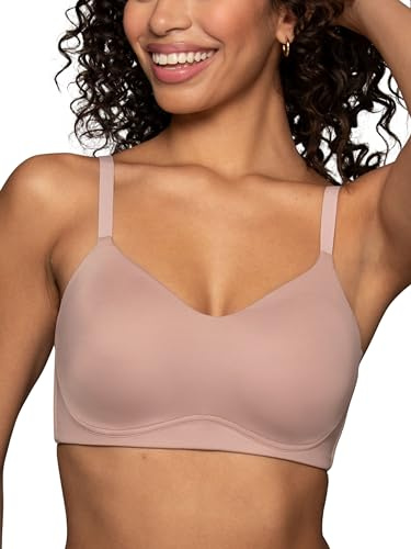 Vanity Fair Women's Beauty Back Smoothing Simple Sizing Wireless Bra, 4-Way Stretch Fabric, Sizes S-3XL, Baked Blush, X-Large