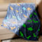 Yeqivo Couverture Dinosaure phosphorescente pour garçons, Couverture Dinosaure Bleu pour Enfants, Couverture Polaire Douce (130 * 150CM,Dinosaure Bleu)