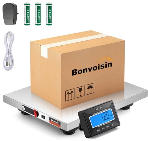 Bonvoisin Cordless Postal Scale 300kg/660lb, 10m Wireless Range