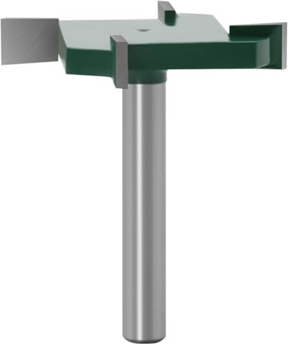 Fraise à rainurer à 4 ailes pour spoilboard - Fraise à rainurer de type 6,35 mm - Fraise à bois à pointe en carbure durable - Fraise à aplatir les dalles - Fraise à raboter - Fraise à bois CNC et