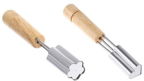 Mobestech Cortadores de Galletas Inoxidable 2 Piezas Moldes para Repostería de Accesorios para Hornear de Usar para Repostería Profesional y