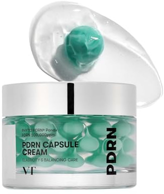 VT COSMETICS PDRN Capsule Cream 100, Hydrating Face Moisturizer with 100,000ppm PDRN, Hyaluronic Acid, 9 Peptides, Firming & Plumping Nourishing Cream, Korean Skin Care (1.69 fl. oz.)