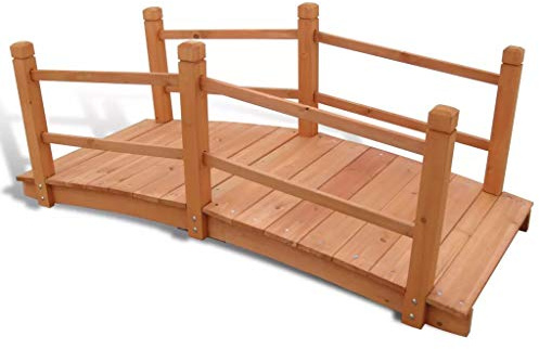 Puente de jardín para decoración al aire libre, diseño de madera para arroyo y estanque, adorno de jardín encantador para mejorar el paisaje