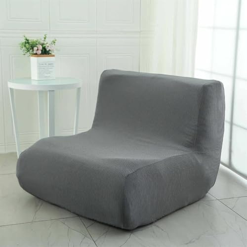 BUAOGDVG Fodera per Sedia Senza Braccioli, Elasticità Copridivano 1 Posti Senza Braccioli Antiscivolo Singola Fodera Divano per Sedia Hotel Salotto(Grigio Scuro)