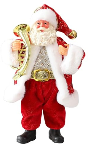 Genérico Figure Di Babbo Natale - PC+Tessuto Di Natale 7 Pollici | Strumenti Festivi Di Santa Statua Di Sostenimento | Decorazione Vacanza per Il Tavolo Di Finestra Rack Alberi