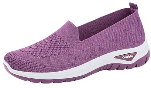 Turnschuhe da donna in mesh, scarpe da passeggio da donna estive a piedi larghi, scarpe estive ortopediche, aperte sul retro, senza allacciatura, scarpe da jogging, scarpe casual, scarpe in tessuto
