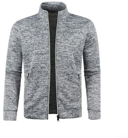 VRTYVEYBB Herr Turn-down krage stickad tröja långärmad business | Nedfällbar krage design, långärmad stil, affärs vardaglig look, normal passform, enfärgat mönster
