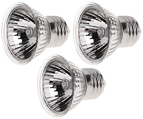 Xiedeai Reptiles Amphibians Terrarium Heat Lamps - 3Pcs 25W Ceramic Heating Lamp UVA UVB Full Spectrum Sunlight Lamp E27 110-250V Turtle Lizard Pet Ultraviolet Rays Sunbathe Light