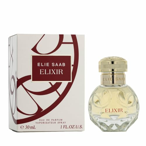 Elie Saab Elixir 30 ml – Eau de Parfum – Frauen Parfüm – Floral-holziger Amberduft – Florale und Ambrierte Noten – Transparenter, Juwelenförmiger Glasflakon