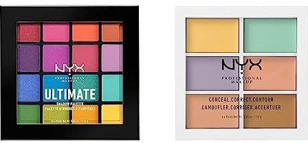 NYX Professional Makeup, Palette Ombretti Ultimate Shadow, Pigmenti pressati & Palette Colour Correcting, Palette 6 Correttori, Confezione da 1