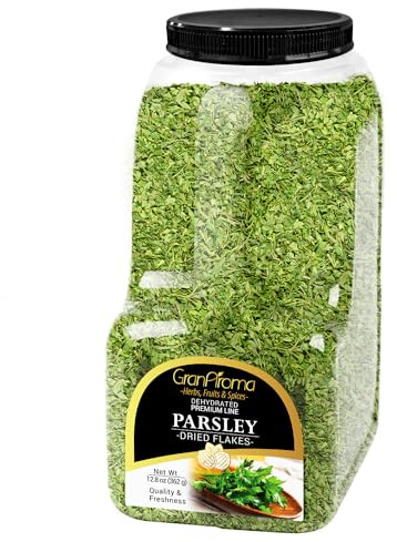 GranAroma Parsley Flakes, 12.8 oz, Bright Flavor, Garnish & Ingredient, Versatile