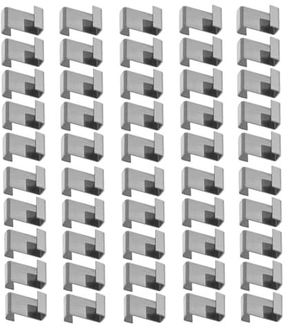 YAYAFUN 50pcs Z Clips for Greenhouse, Silver Z-Shape Greenhouse Clips, Stainless Steel, Easy Install, Suitable for Aluminium Framed Greenhouses
