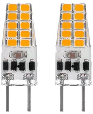 2PCS G6.35 Lampadina LED AC DC 12-24V Dimmerabile JC Tipo 3W 2700K Bianco Caldo G4 Bi-Pin Base Illuminazione Paesaggio Cortile Luci Prato Dimmerabile G6.35-3W Bianco Caldo