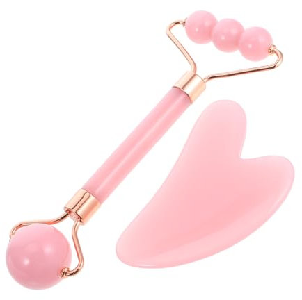 PATKAW 1 Set Gesichtsroller Und Gua Sha Set, Gesichtsmassageroller, Gua Sha Werkzeug Für Die Hautpflege, Gesichtsformung, Muskelkratzen, Handmassagegerät