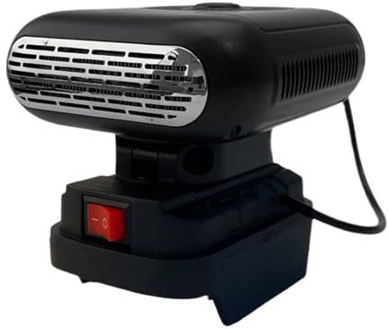 Dégivreur de pare-brise portable à piles - Chauffage de voiture - Dégivreur rapide en verre de véhicule pour SUV, camion, berline, camping-car - Parfait pour le camping, l'atelier, le bureau, la