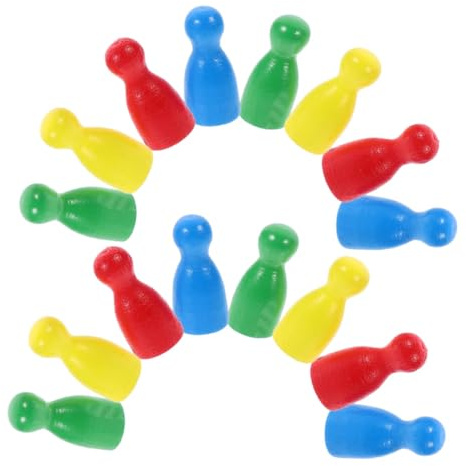 Uonlytech Pièces de Jeu en Bois 40 Pcs Multicolores pour Jeu de Société Garçon et Filles Jetons de Remplacement Compacts et Légers Othello Activités Ludiques en Intérieur et Extérieur