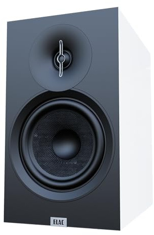 ELAC Debut 3.0 DB63-W Bookshelf Speakers, White (Pair) - 1” Aluminum Dome Tweeter & 6.5” Aramid Fiber Woofer - 2-Way Bass Reflex - 42Hz to 38KHz Response