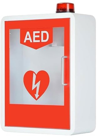 Armoire de rangement pour défibrillateur AED, Boîte D'alarme De Défibrillation Cardiaque Murale avec Serrure, pour Au Bureau Et dans Les Lieux Publics