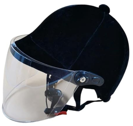 Aymzbd Casco da Equitazione, Casco Equestre Progettato con Struttura Ergonomica, in Velluto E Fodera in PP, Adatto per Uomini E Donne Che Vanno a Cava, Specchio Bianco