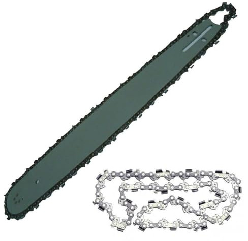 TrAdE Shop Traesio Lama E Barra per Motosega 52 CM + Catena di Ricambio Moto Sega 520 MM Strong
