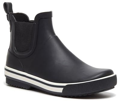Rocket Dog Women's Rainbow Rubber Rain Boot, Black, 9