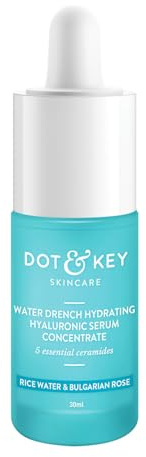 Hydrating Hyaluronic Acid Serum for Face & skin, with Vitamin C, E and B5 for Intense Hydration + Moisture, Paraben Free, 1 fl oz.