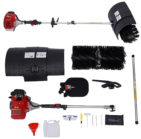 Bensin motorkvast sopmaskin 2 takts 52 CC motorkvast snöröjare snösläde kvast snöslunga 2,3 hk elektriska blad kvast bensin motorkvast
