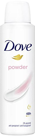 Dove Deodorante Spray, Dove Classic Care Powder, Deodorante Antitraspirante Spray, Protezione Fino a 48 Ore, con 1/4 di Crema Idratante, Formula Delicata, Deodorante Uomo e Donna, 6 Pezzi da 150 ml
