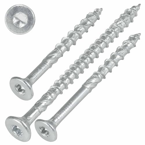 SCREW REBEL Holzschrauben 6,0 x 120 mm, 100 Stück, hell verzinkt - Universalschraube mit Doppelspiralgewinde, Spanplattenschraube mit TX30 Antrieb und ETA Zulassung