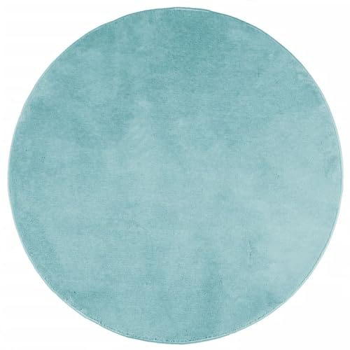 vidaXL Teppich, Wohnzimmerteppich Kurzflor Modern, Bodenteppich Flauschig Weich, Pflegeleicht Teppich für Wohnzimmer Schlafzimmer, Grün Ø 100cm