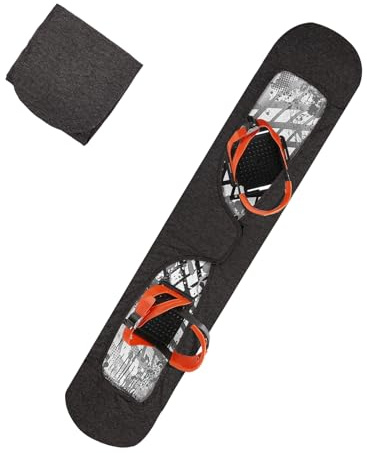 Nogsay Snowboard Protection Soft Cover Sleeve - Protect Snowboard from Dust and Scratches,Travel Snowboard Stretchy Fabric Binding Pads Protector Cover for Packing in Snowboard Bag