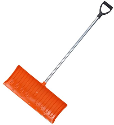 Pala de Nieve, Hoja Grande de Plástico, con Mango Ergonómico, para Quitar la Nieve de Entradas de Vehículos, Automóviles, Casas y Jardines