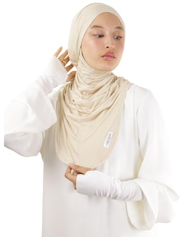 Hijab à enfiler Bambou A-3 (Beige)