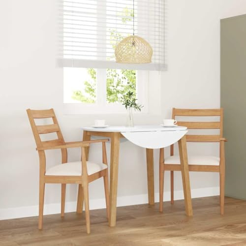 ZfiPhranillus Esszimmerstühle 2er Set Massivholz Gummibaum 57x51,5x90 cm mit Polsterkissen Modernes ergonomisches Design Robust und bequem für Küche Esszimmer Wohnzimmer