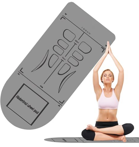 Tapis de rouleau abdominal pour entraînement des abdominaux, réutilisable, long tapis d'isolation phonique, antidérapant, pour abdominaux, yoga, exercice, pour yoga, pilates, stretching, fitness
