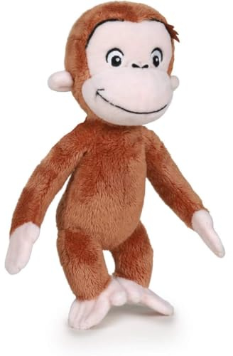 CARTOON Peluche George Scimmietta 30 cm Pupazzo Morbido 100% Poliestere Giocattolo per Bambini Compagno di Coccole e Avventure Idea Regalo Lavabile a Mano