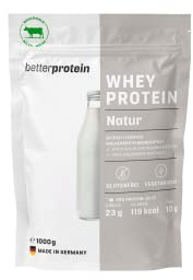 Whey Protein - Neutral 1 kg - Produziert in Deutschland aus regionaler Milch - Eiweißpulver zum Muskelaufbau und Abnehmen - Beutel- betterprotein® -