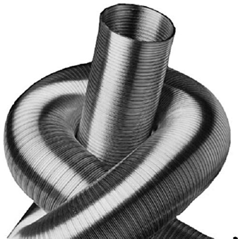 ARZER - Tubo flessibile in alluminio a 2 strati, lunghezza 5 m, diametro 50 fino a 500 mm (diametro 50 mm), colore: argento, pulitore a pressione, cablato, 2000 psi