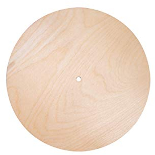 Rayher Uhrenplatte Holz, rund, 25 cm ø, Plattenstärke 6 mm, Loch ø 7,6 mm, FSC zertifiziert, Holzscheibe, Holzplatte, Uhrscheibe, Uhr basteln Holz, 69239505, Natur