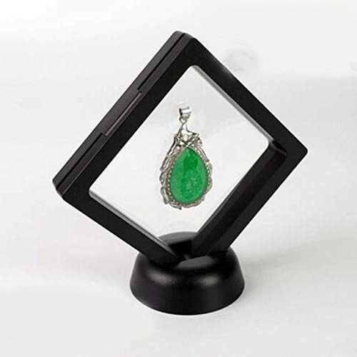 1pc De La Moneda De Visualización Caja, Soporte De La Moneda Flotante, 3D Floating Marco del Soporte De Exhibición con Stands, para Monedas Medallones Joyería, 7x7cm