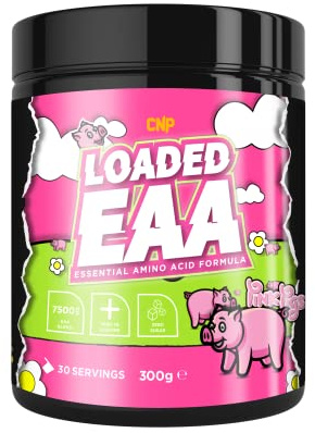 CNP Professional Loaded EAAs, Essential Amino Acids, BCAAs, Muscle Repair & Recovery Powder, 300g / 100g and 30/10 Servings, 12 Delicious Flavours (Pink Pigs, 300g)