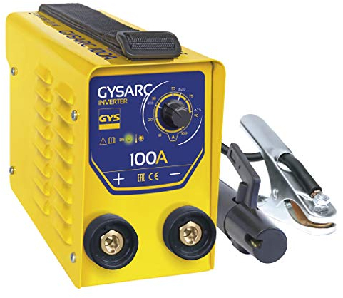 GYS, GYSARC 100, Poste à Souder à l'Électrode Enrobée 100A Monophasé 230V (MMA), Arc Force, Antisticking, Hot Start, Avec Porte-électrode, Câble de Masse