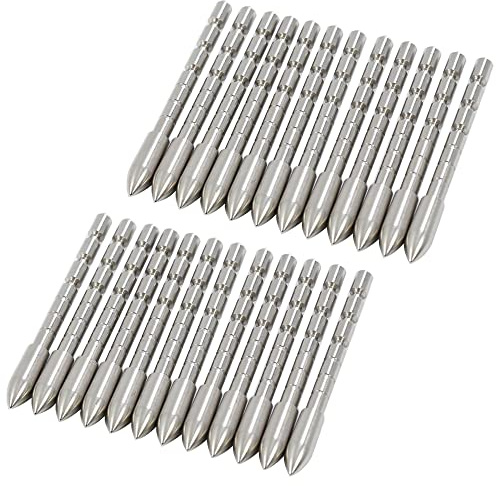 BICASTER Punte da tiro ID 4,2 mm per Punte di Freccia da incollare - 24 Pezzi (110grains)
