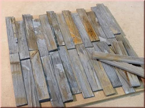 menta-modellbau Tiroler Bretter 33 Stck, 7-11 cm für den alpenländischen, heimatlichen Krippenbau Krippenbaumaterial Holz