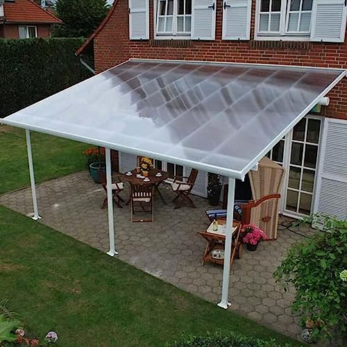 Polycarbonate Roofing Sheet,Clear Acrylic Plastic Sheet,Daylighting Panel,Roofing Cladding,UV Protection Rainproof Roof Cover,for Greenhouses,Sheds,Carports,Huts,Kennels (1.22x4m)