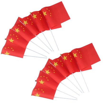 Tofficu 1set Mini Bandierine Nazionali Cinesi Con Plastica Bandiera Cinese Per Feste Eventi Sportivi Decorazioni e Manifestazioni