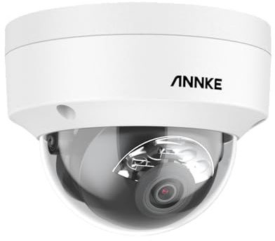 ANNKE 4K+ Ultra HD 12MP PoE Security Camera Outdoor, CCTV IP Dome Camera Support Human Vehicle Detection, Colour Night Vision, 24/7 Video Recording for Home Business, IKO08